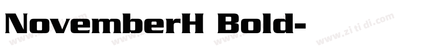 NovemberH Bold字体转换